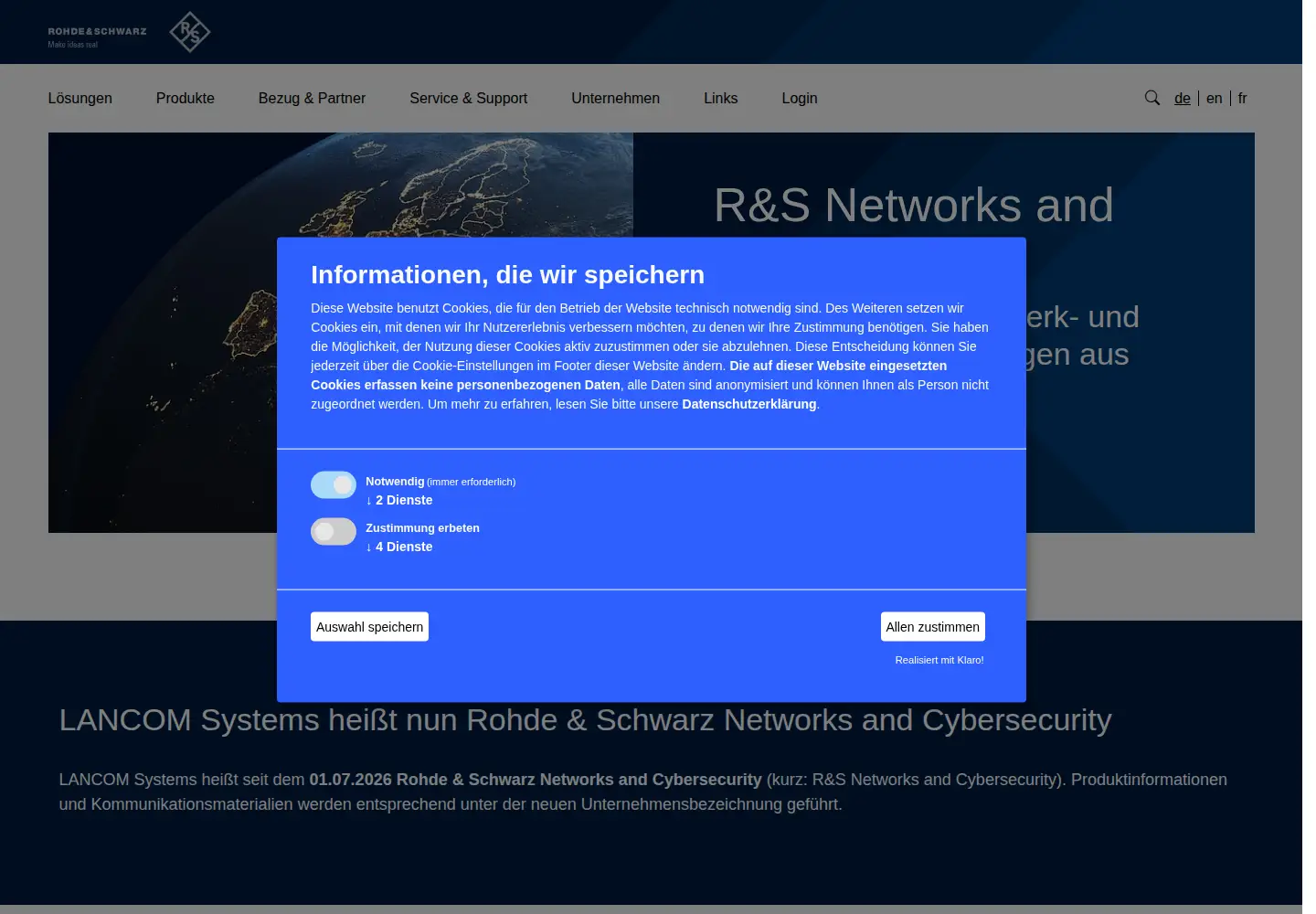 Screenshot of lancom-systems.de