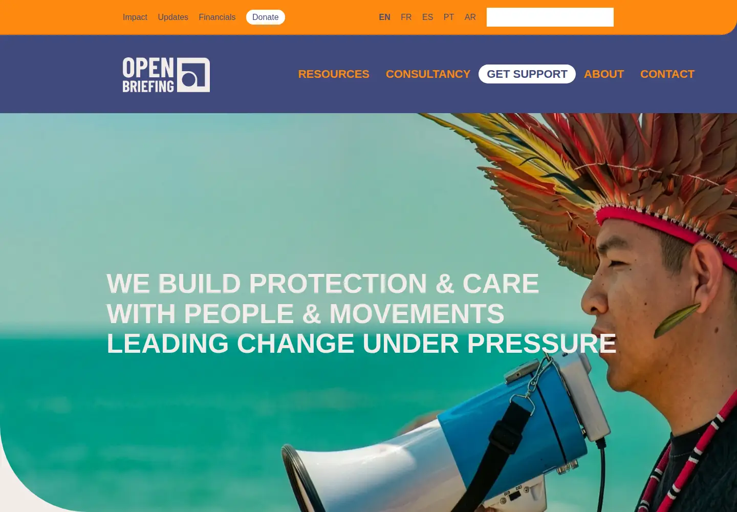 Screenshot of openbriefing.org