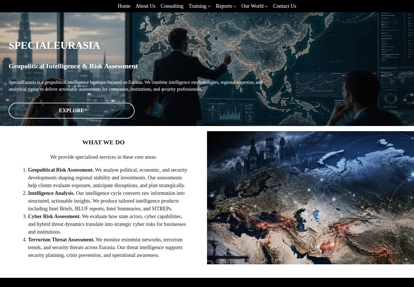Captured homepage of specialeurasia.com in the current scan