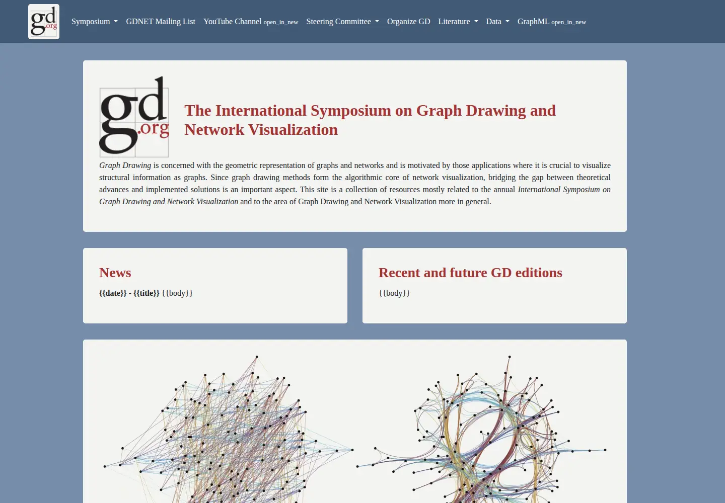 Captured homepage of graphdrawing.org in the current scan
