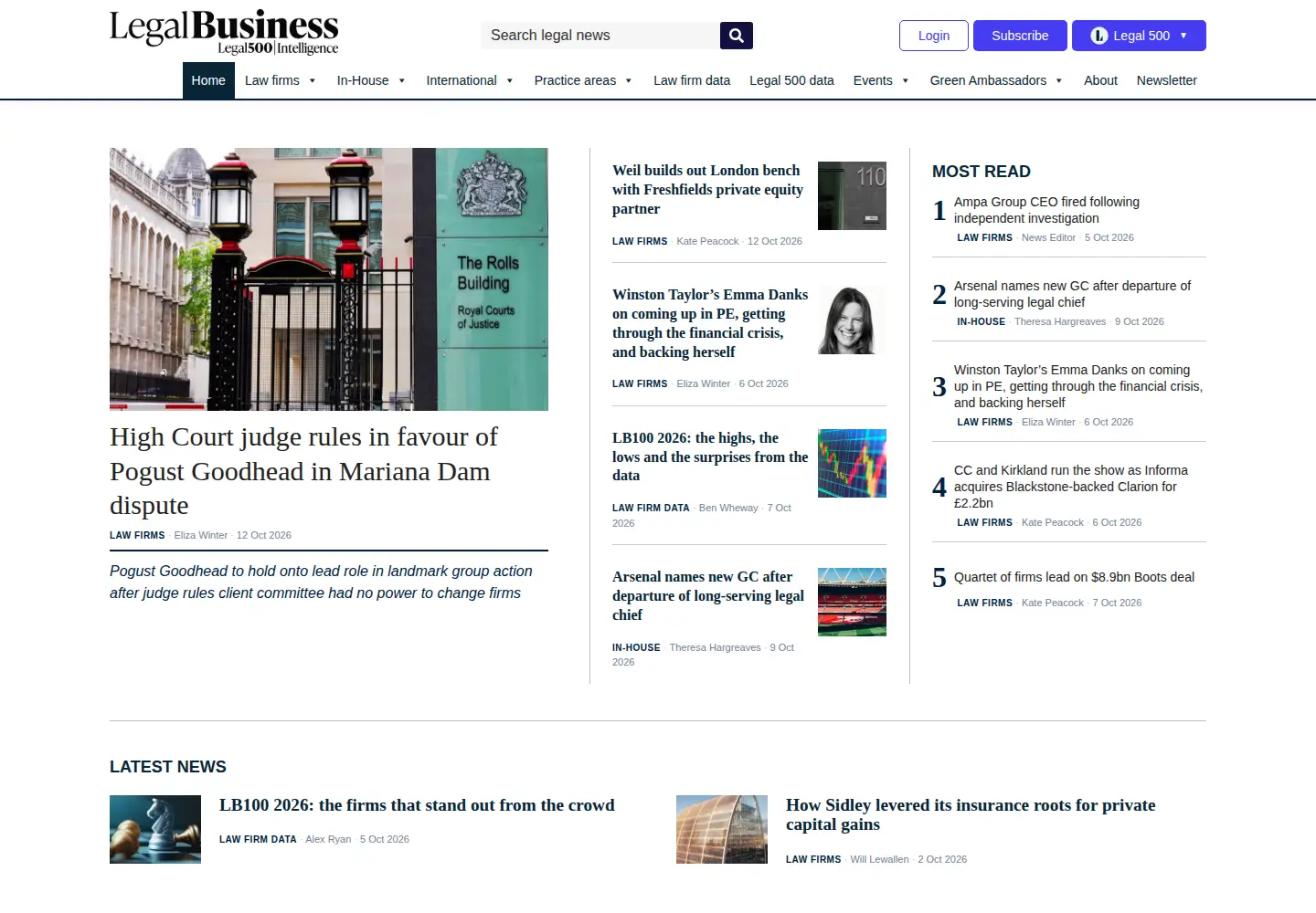 Screenshot of legalbusiness.co.uk