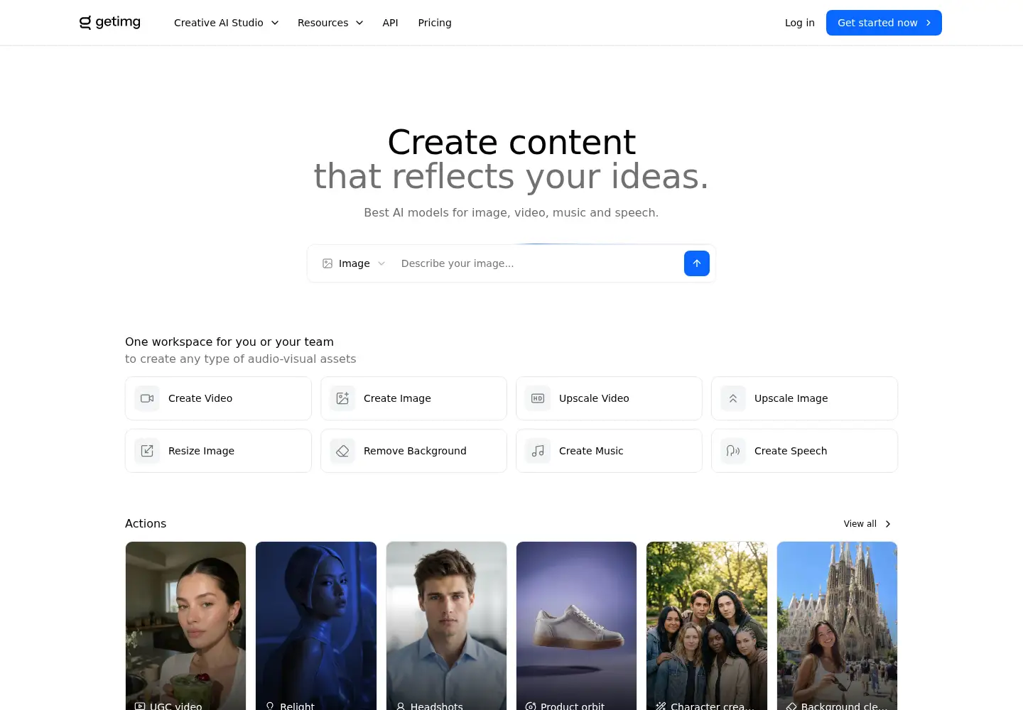 Screenshot of getimg.ai