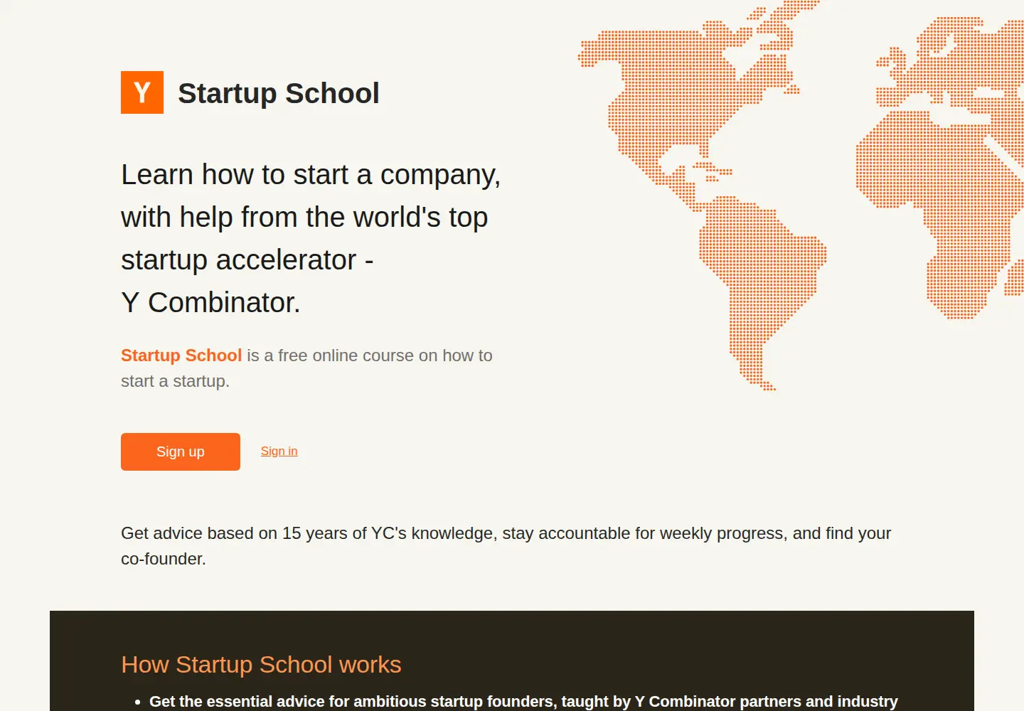 Screenshot of startupschool.org