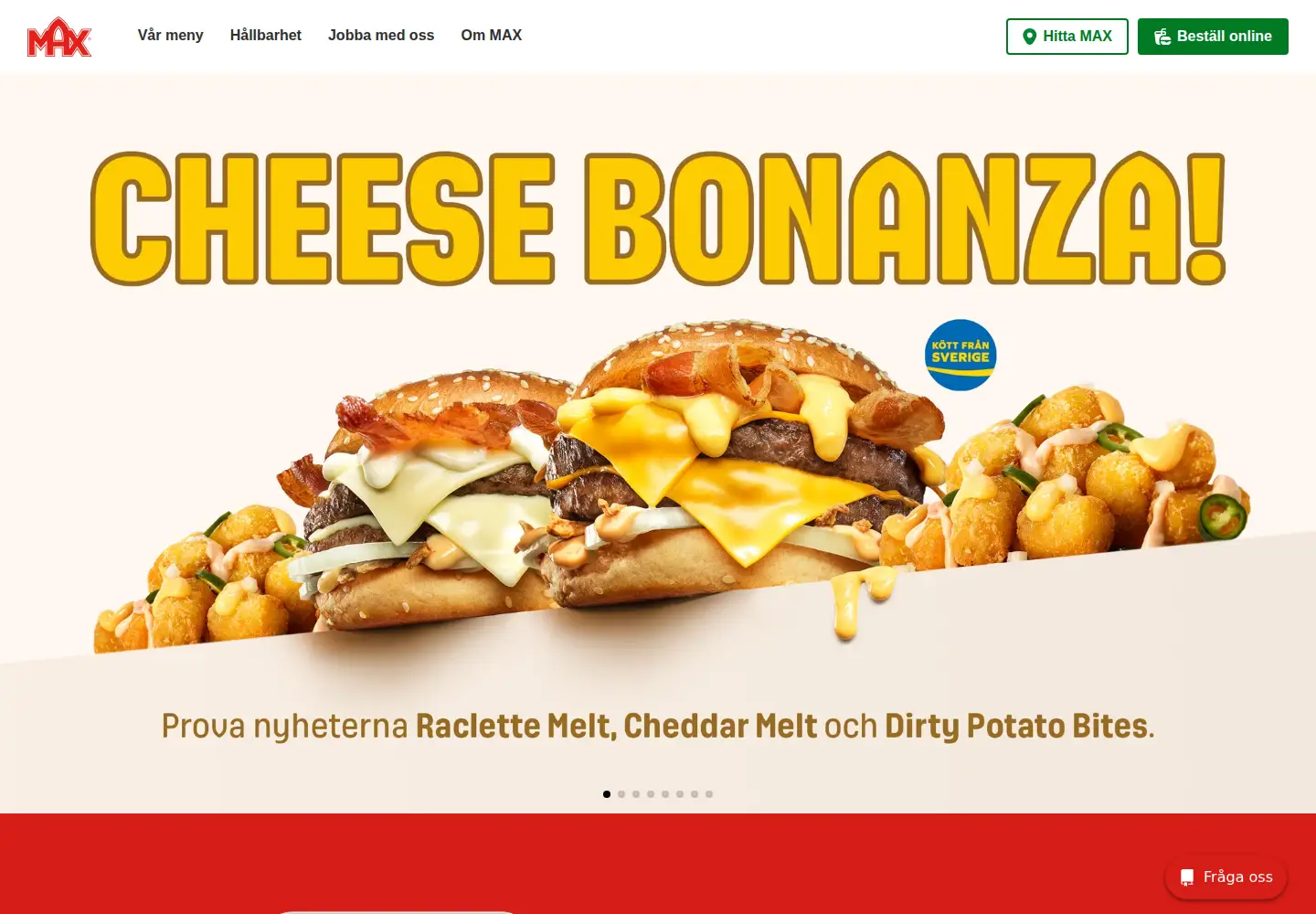 Screenshot of max.se