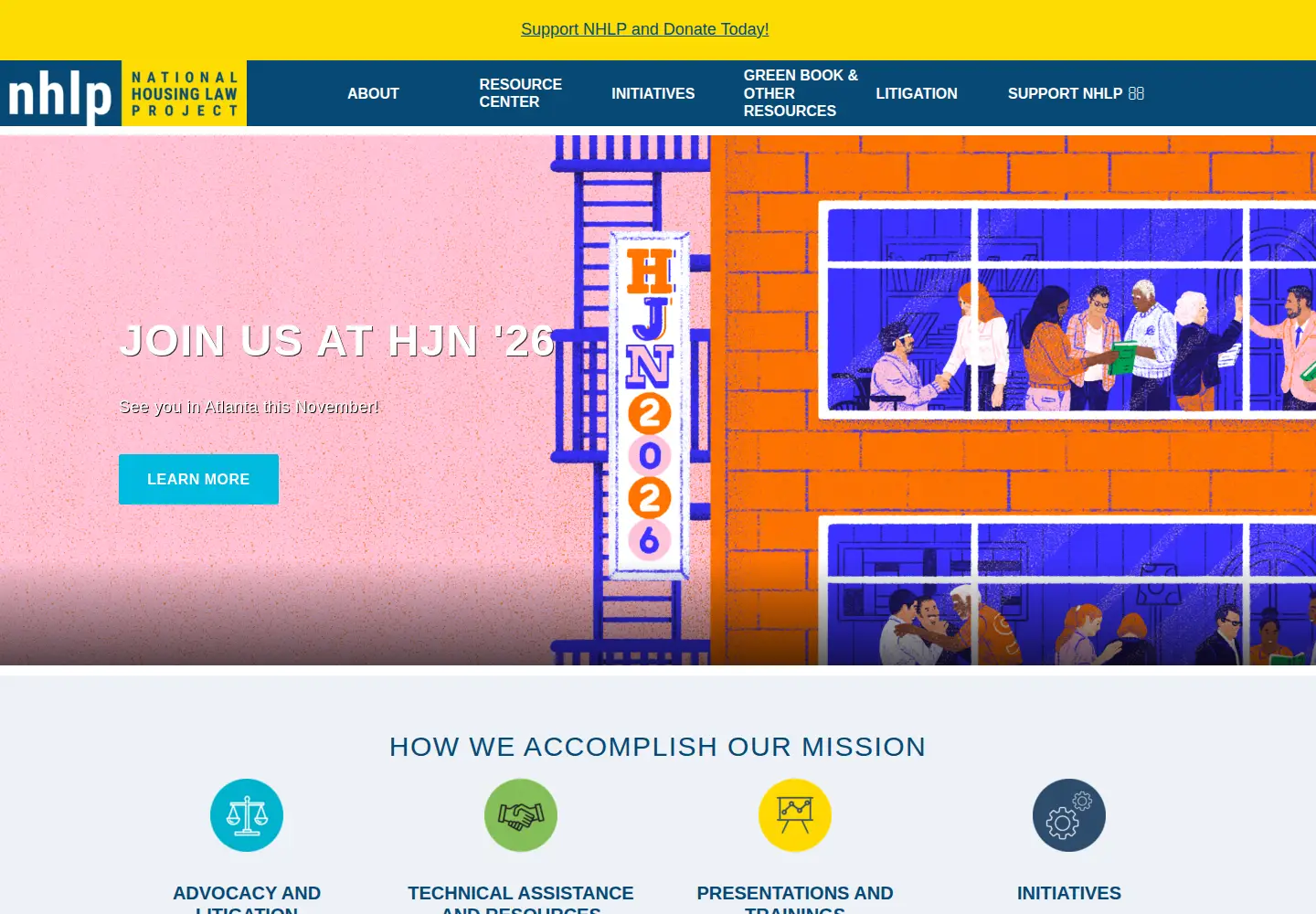 Captured homepage of nhlp.org in the current scan