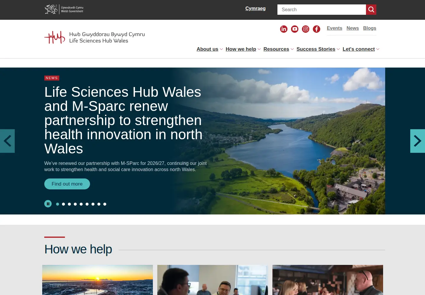 Screenshot of lshubwales.com
