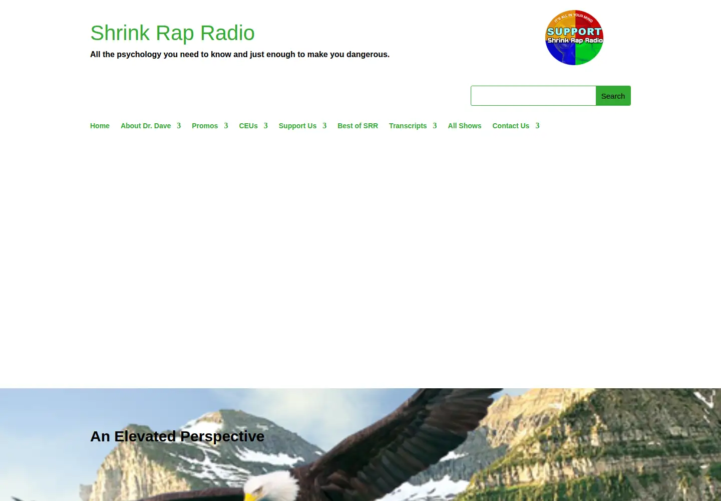 Screenshot of shrinkrapradio.com
