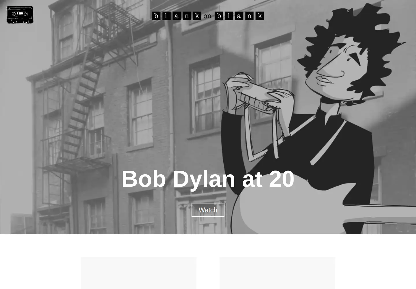 Screenshot of blankonblank.org