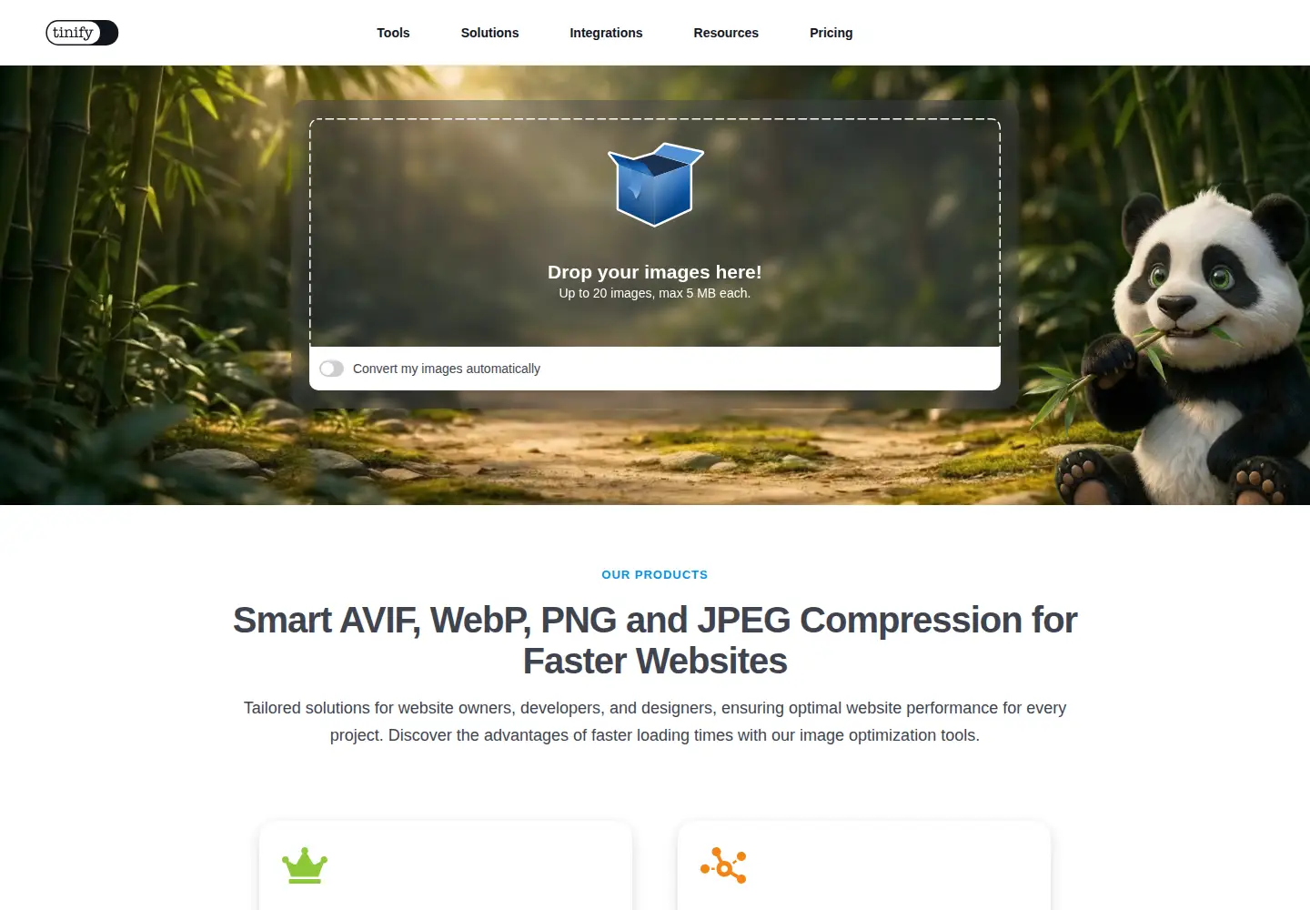 Screenshot of tinify.com