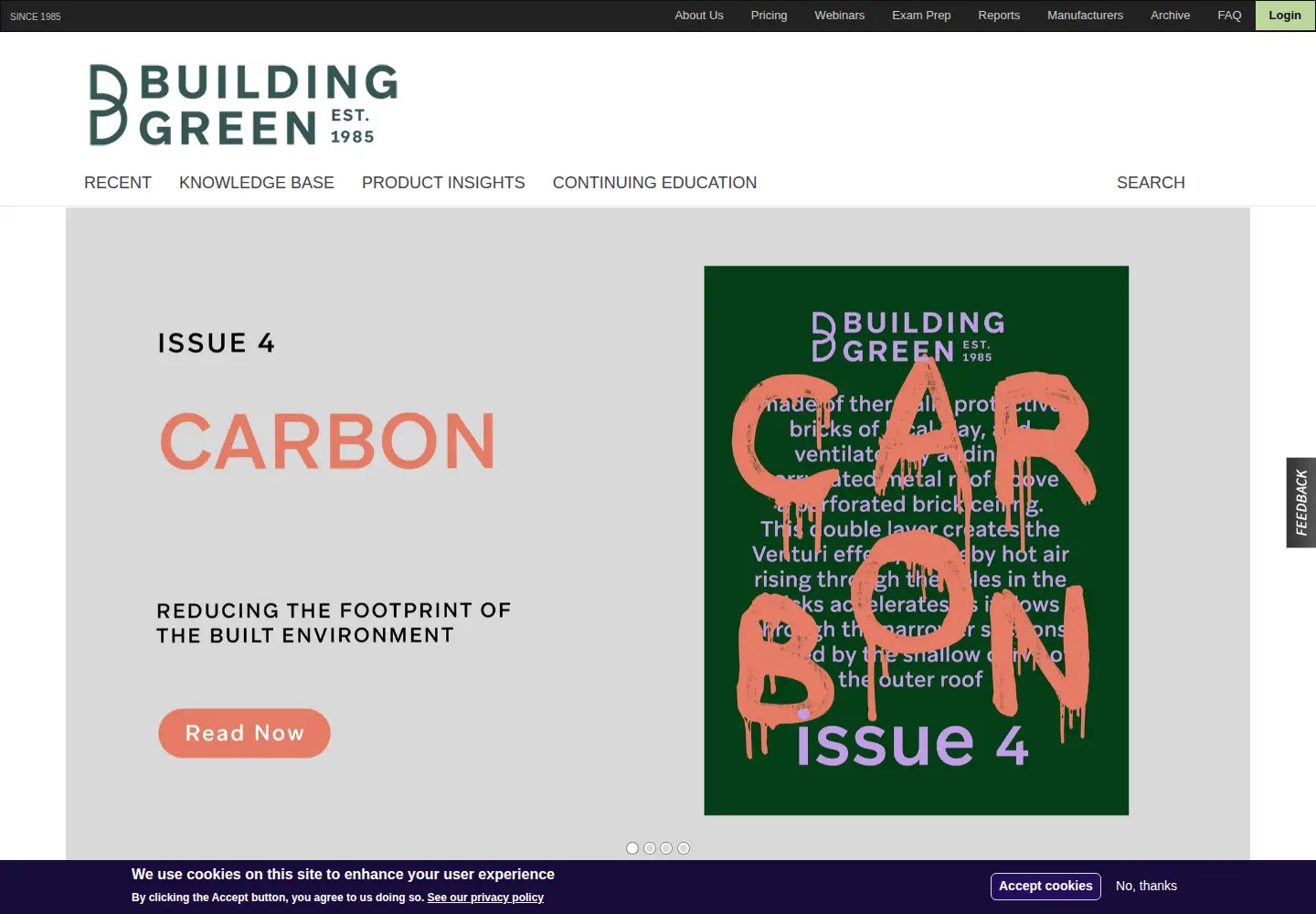 Screenshot of buildinggreen.com