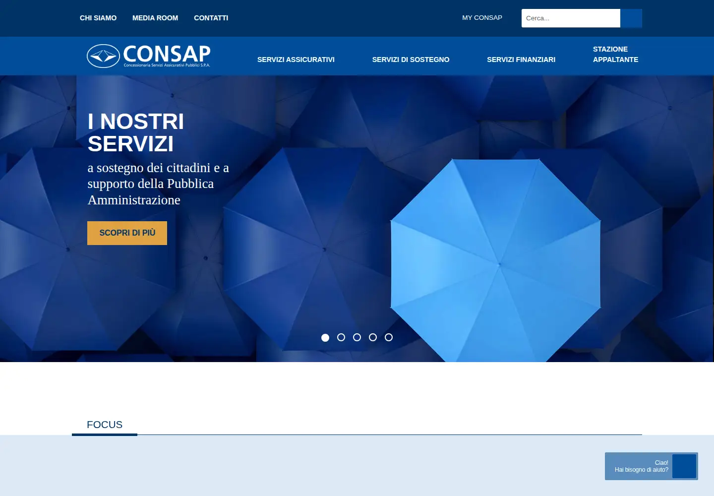 Screenshot of consap.it