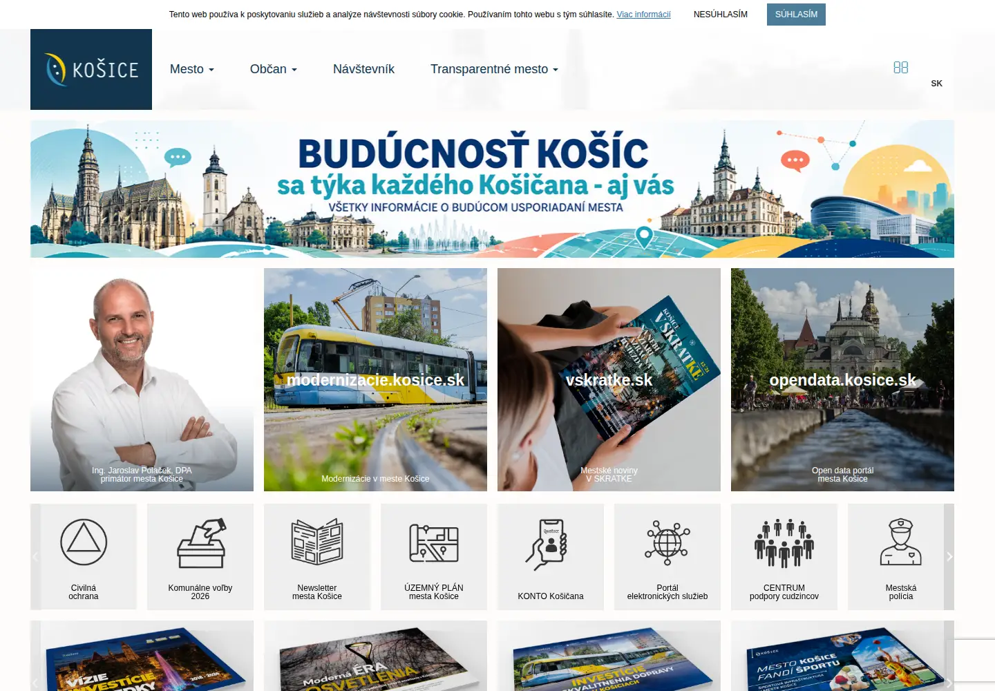 Screenshot of kosice.sk