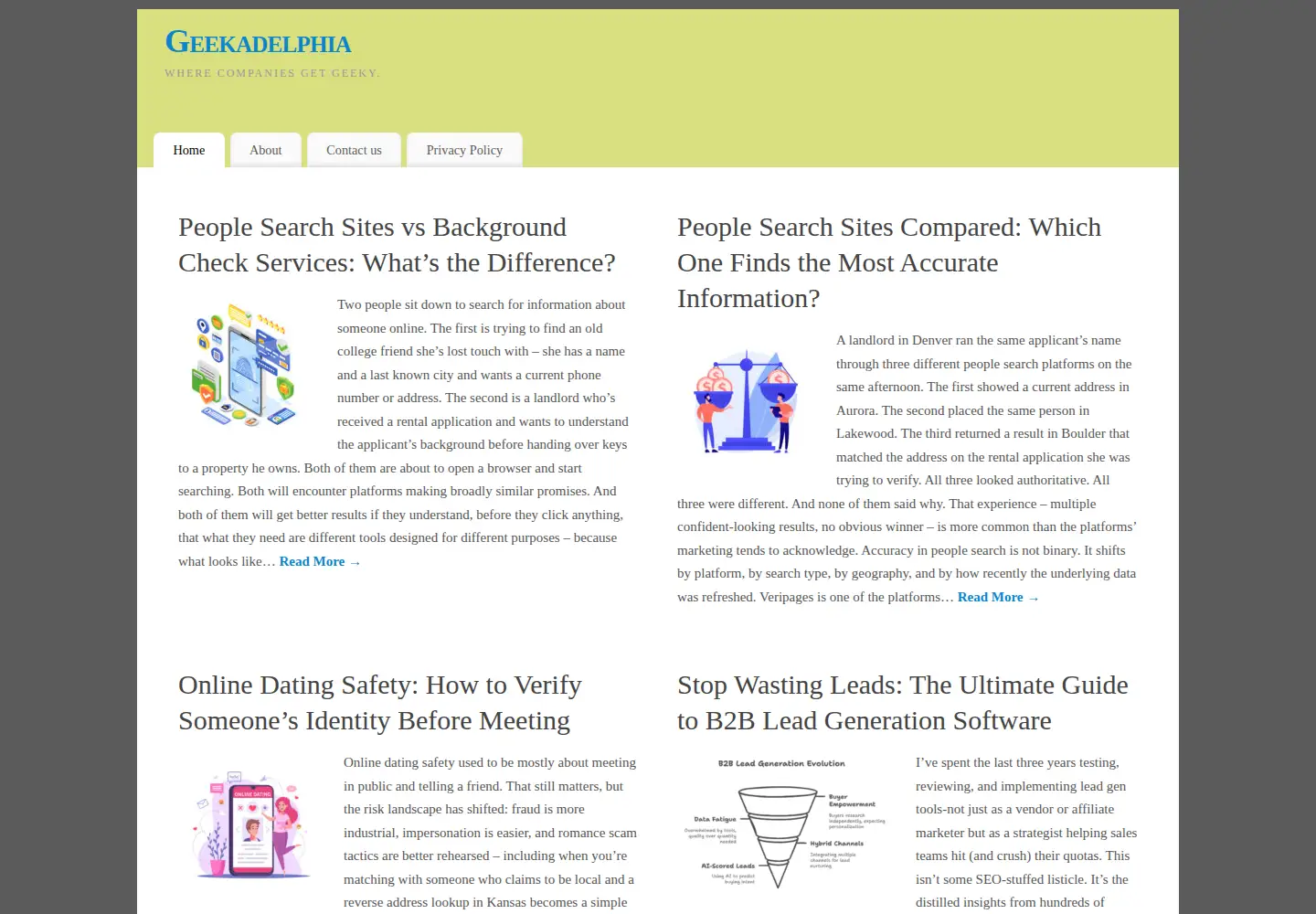 Screenshot of geekadelphia.com