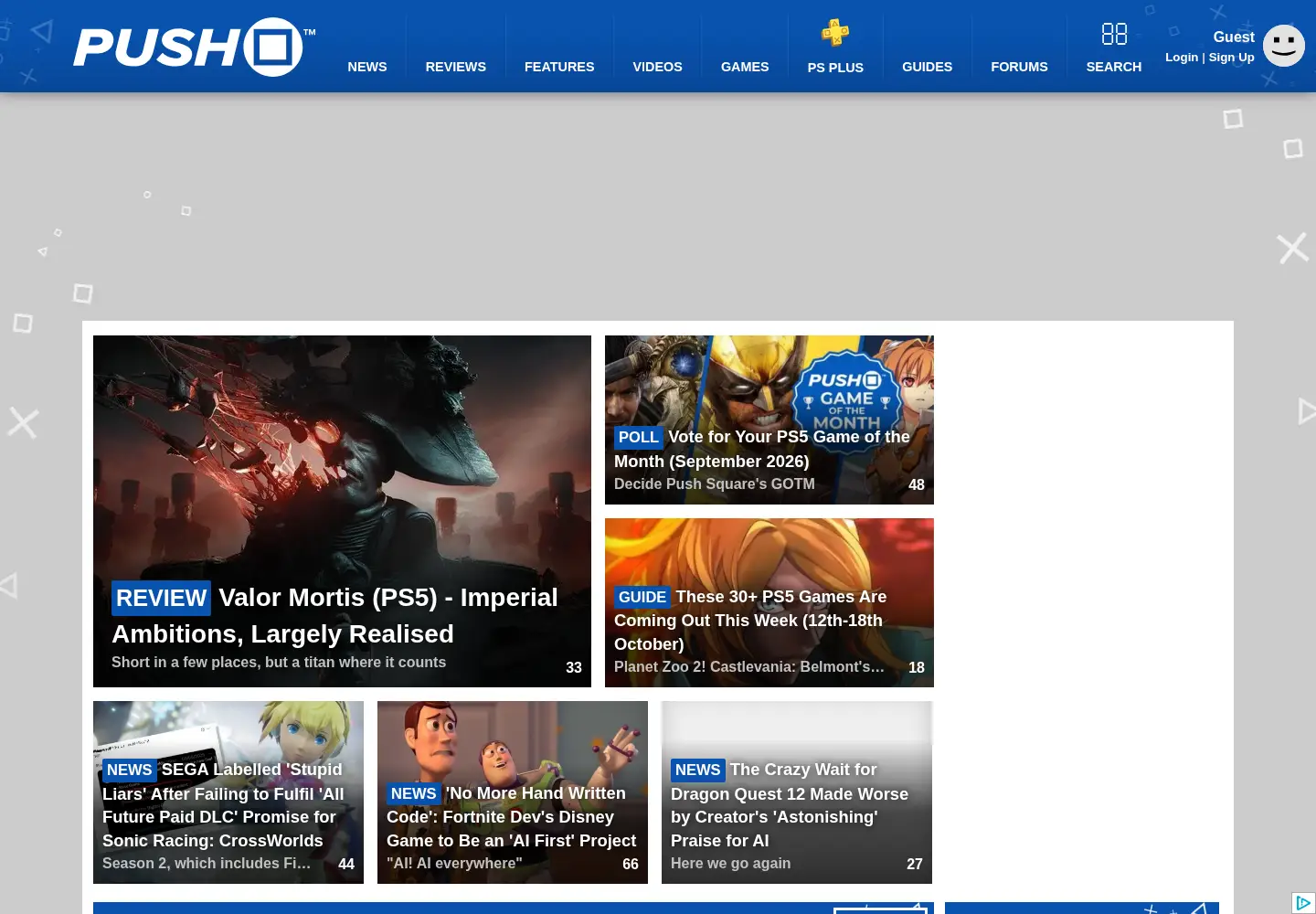 Screenshot of pushsquare.com