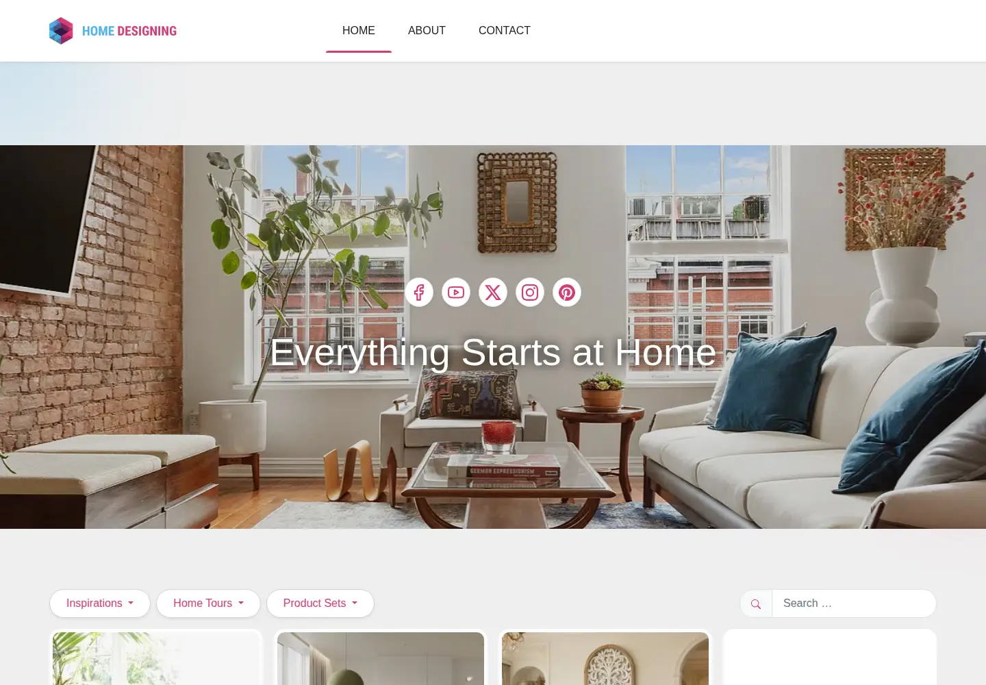 Captured homepage of home-designing.com in the current scan