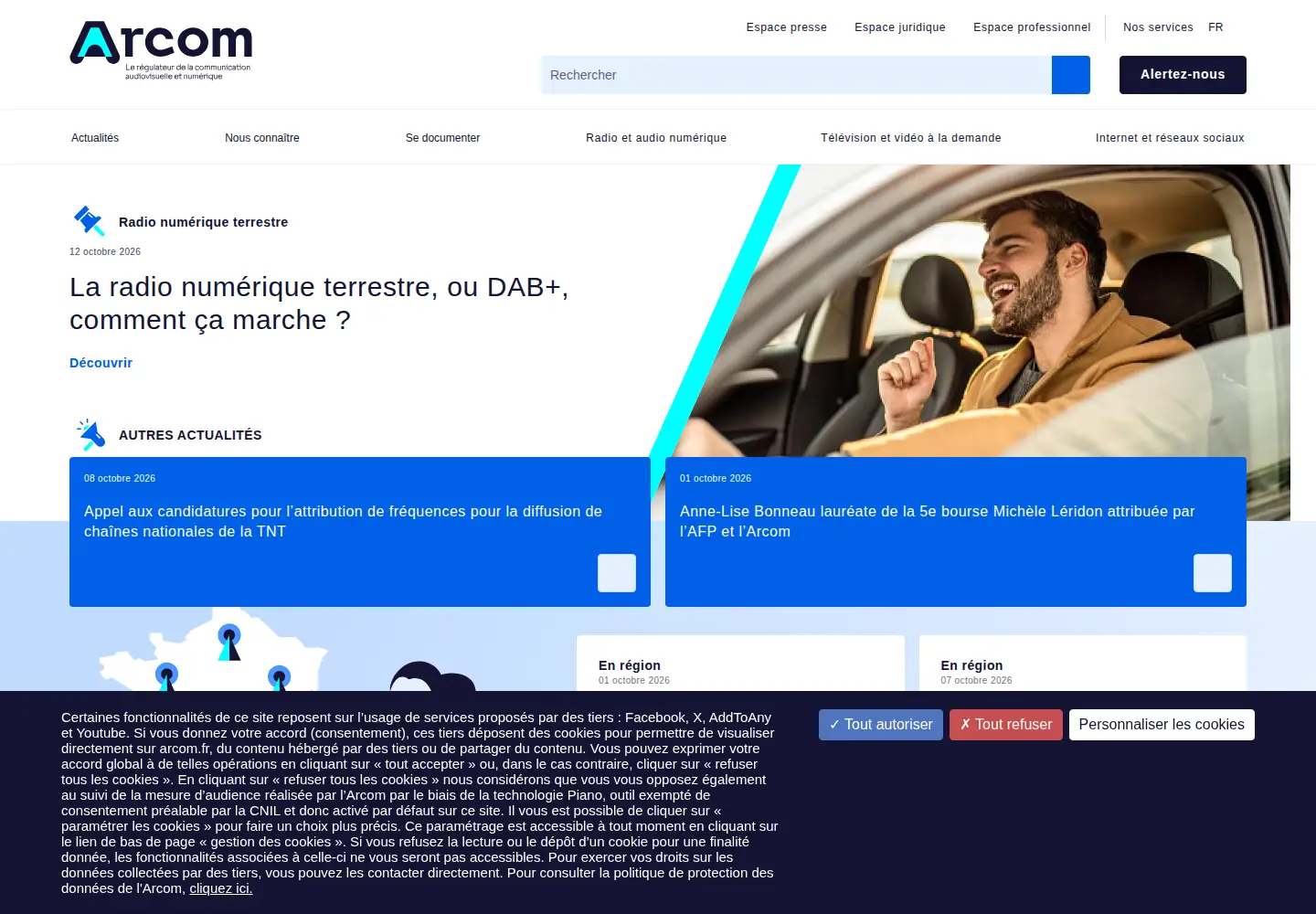 Screenshot of csa.fr