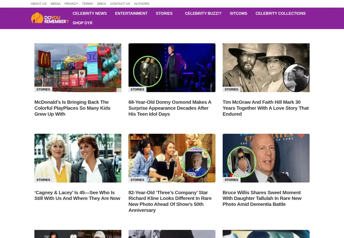 Screenshot of doyouremember.com