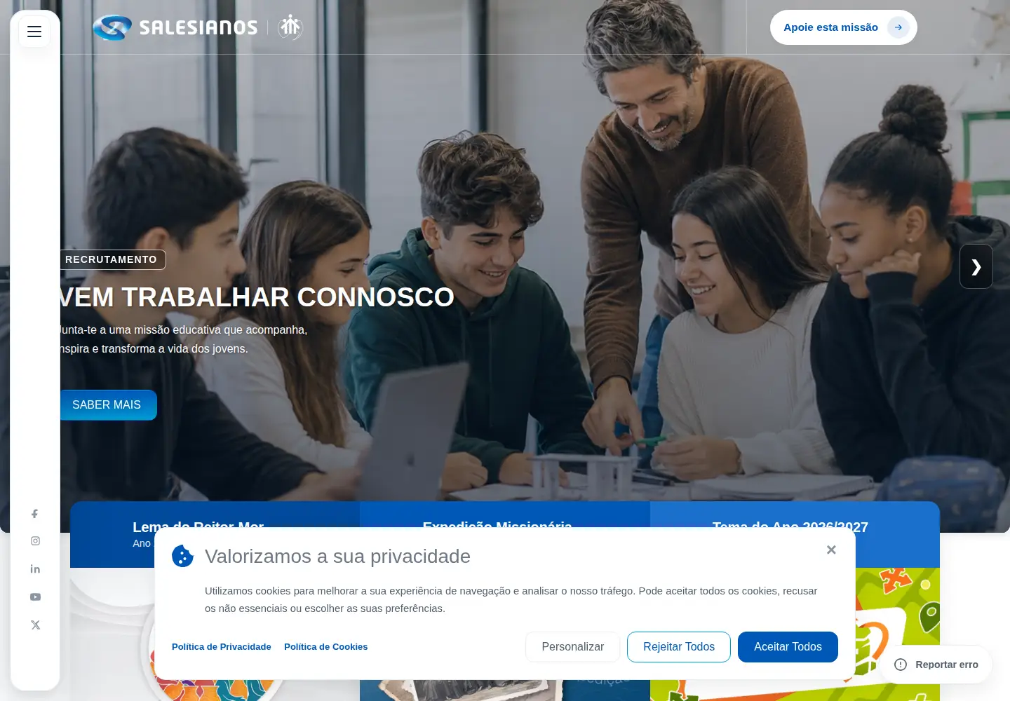 Screenshot of salesianos.pt