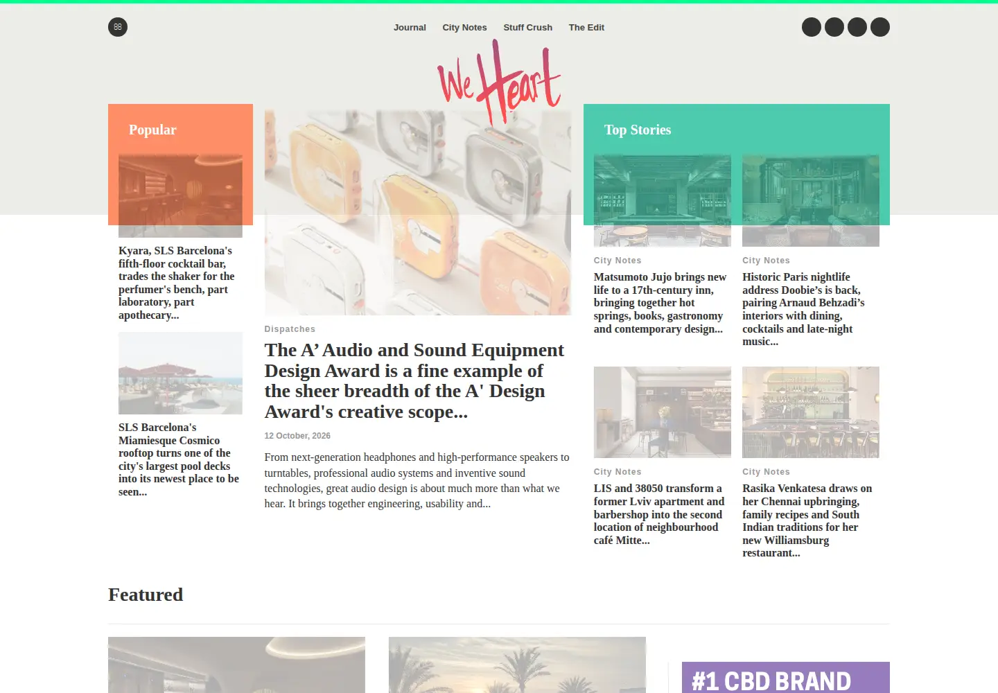Captured homepage of we-heart.com in the current scan