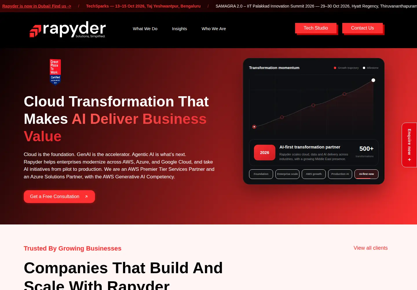 Screenshot of rapyder.com