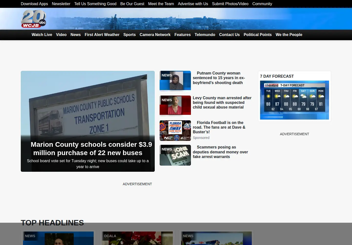 Screenshot of wcjb.com