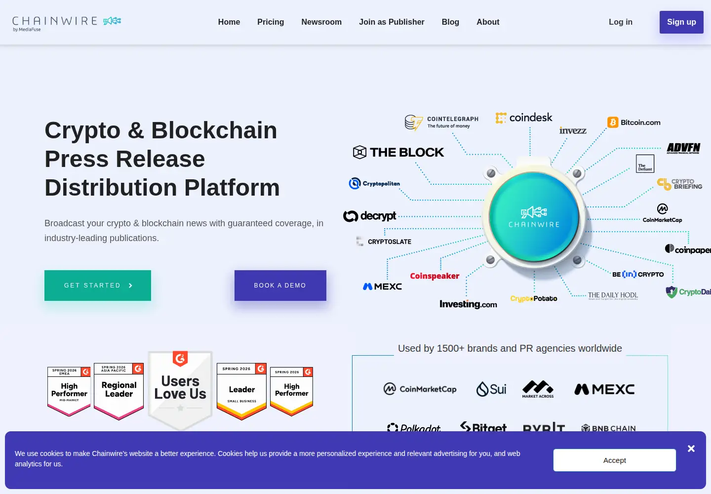 Screenshot of chainwire.org