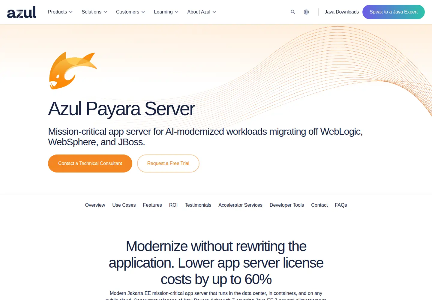 Screenshot of payara.fish