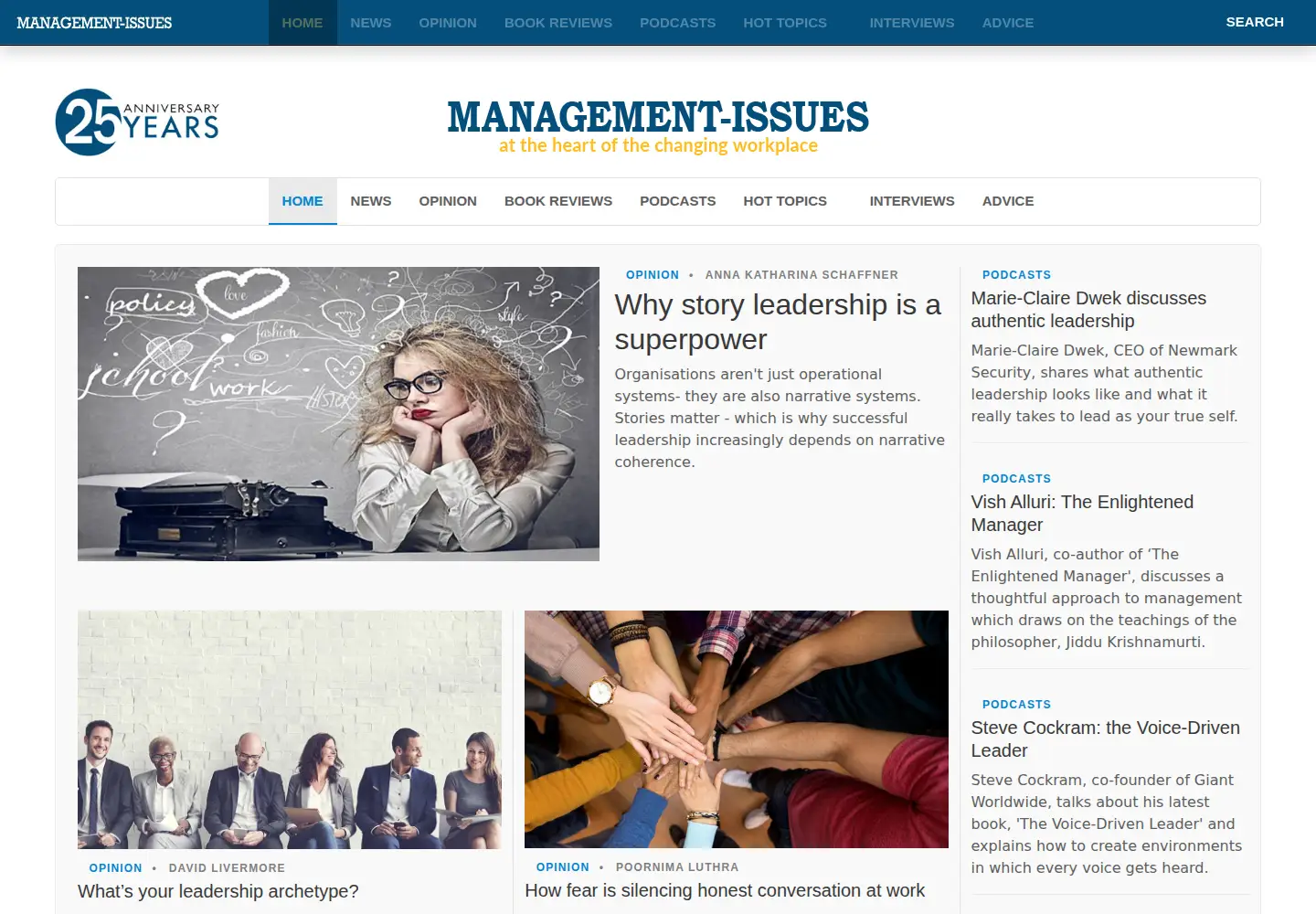 Screenshot of management-issues.com