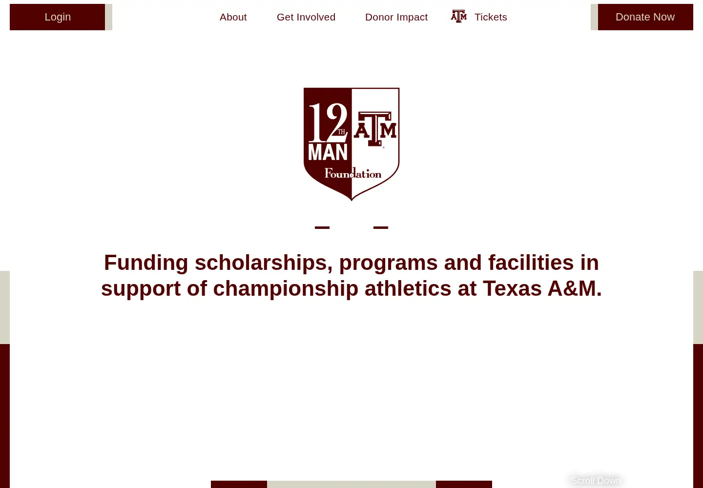 Screenshot of 12thmanfoundation.com