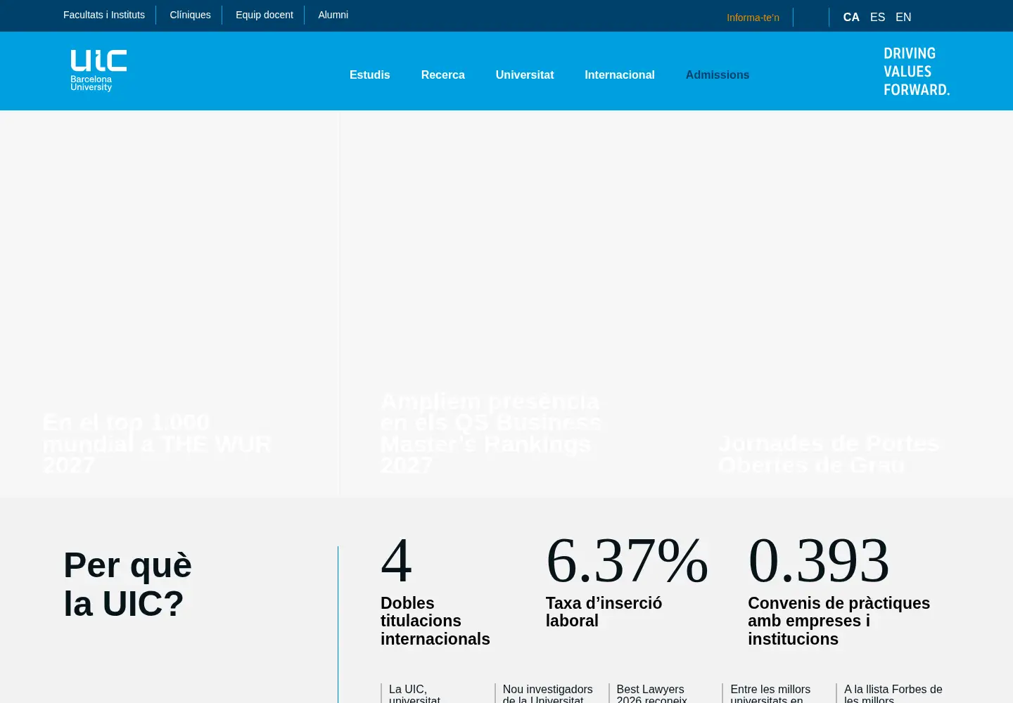 Screenshot of uic.es