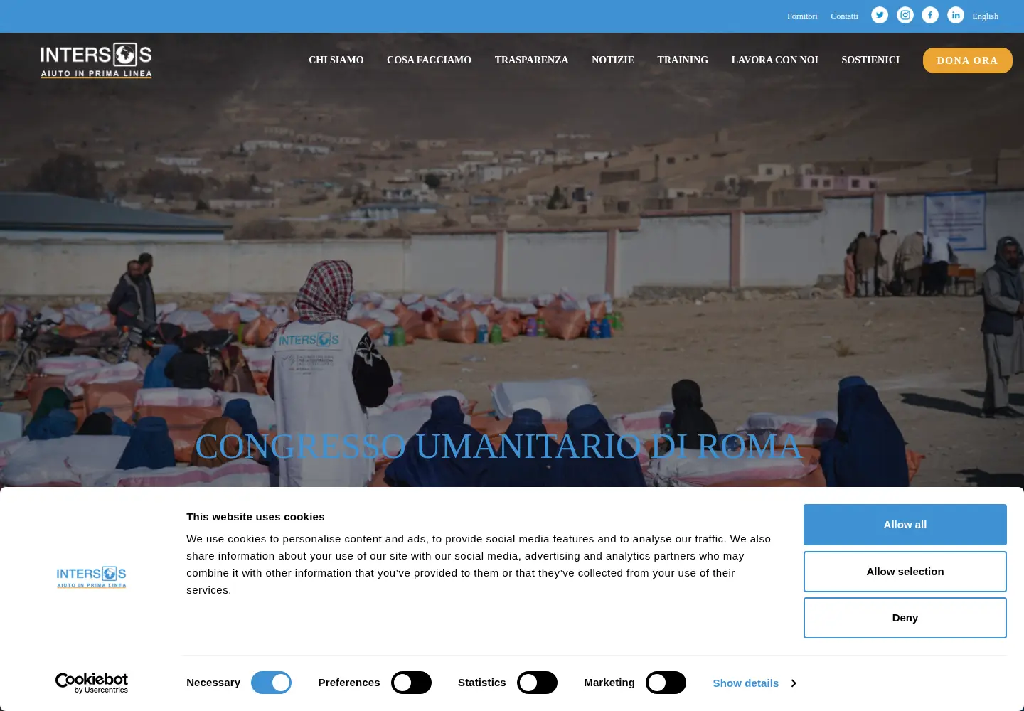 Screenshot of intersos.org