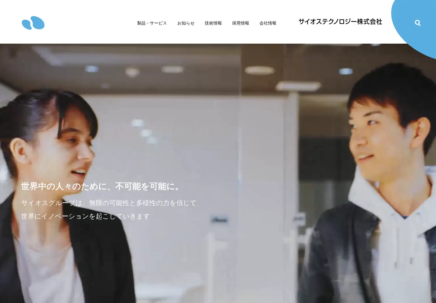 Captured homepage of sios.jp in the current scan