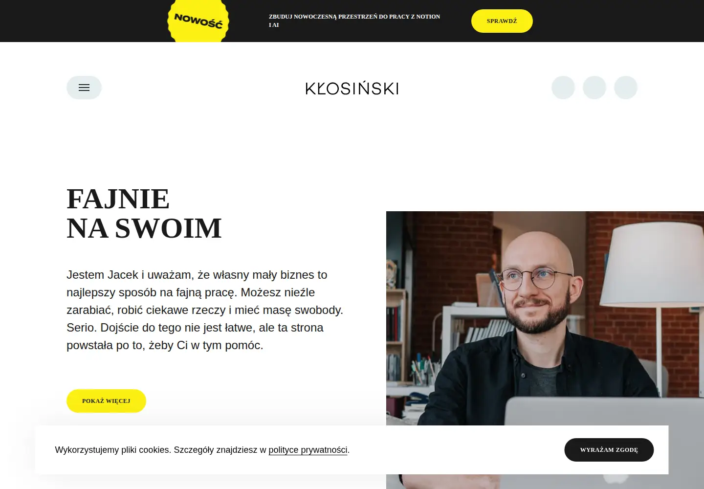 Screenshot of klosinski.net