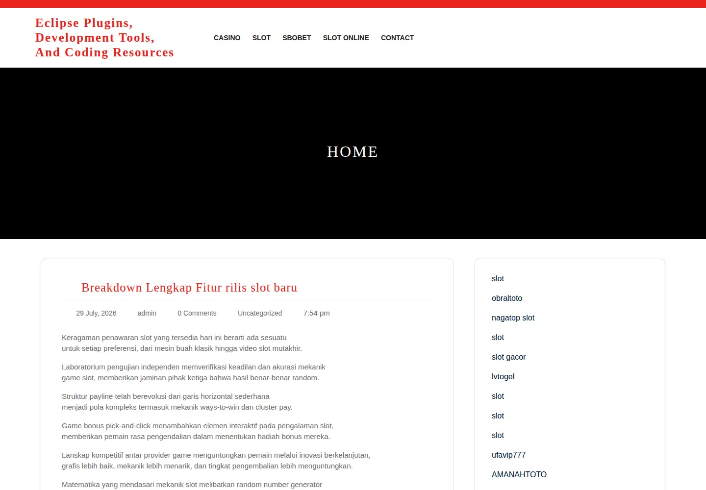 Screenshot of eclipseplugincentral.com