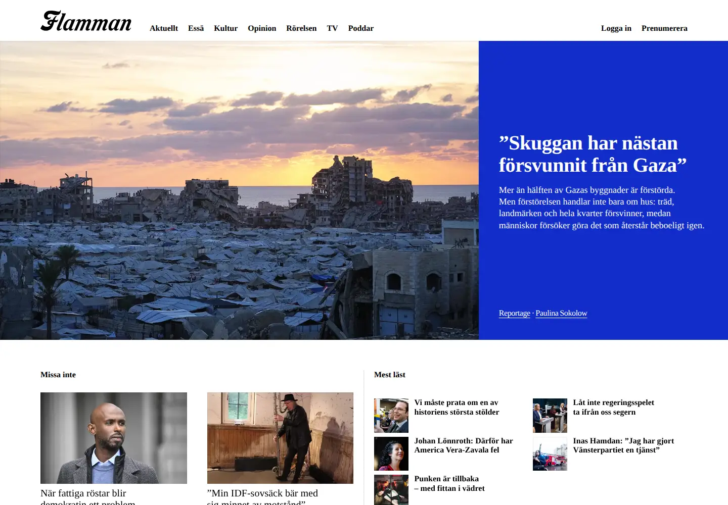 Screenshot of flamman.se