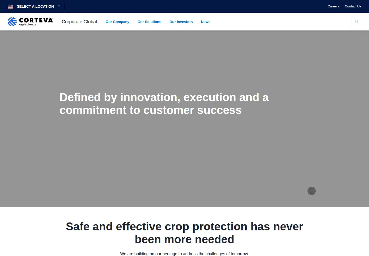Screenshot of corteva.com