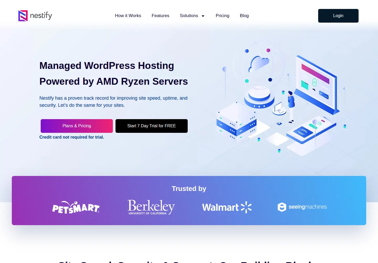 Captured homepage of nestify.io in the current scan