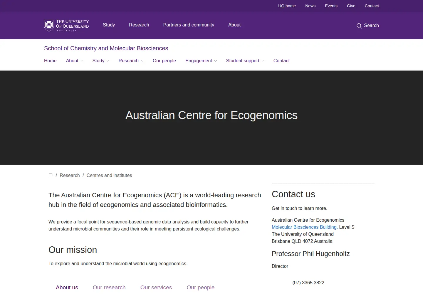 Screenshot of ecogenomic.org