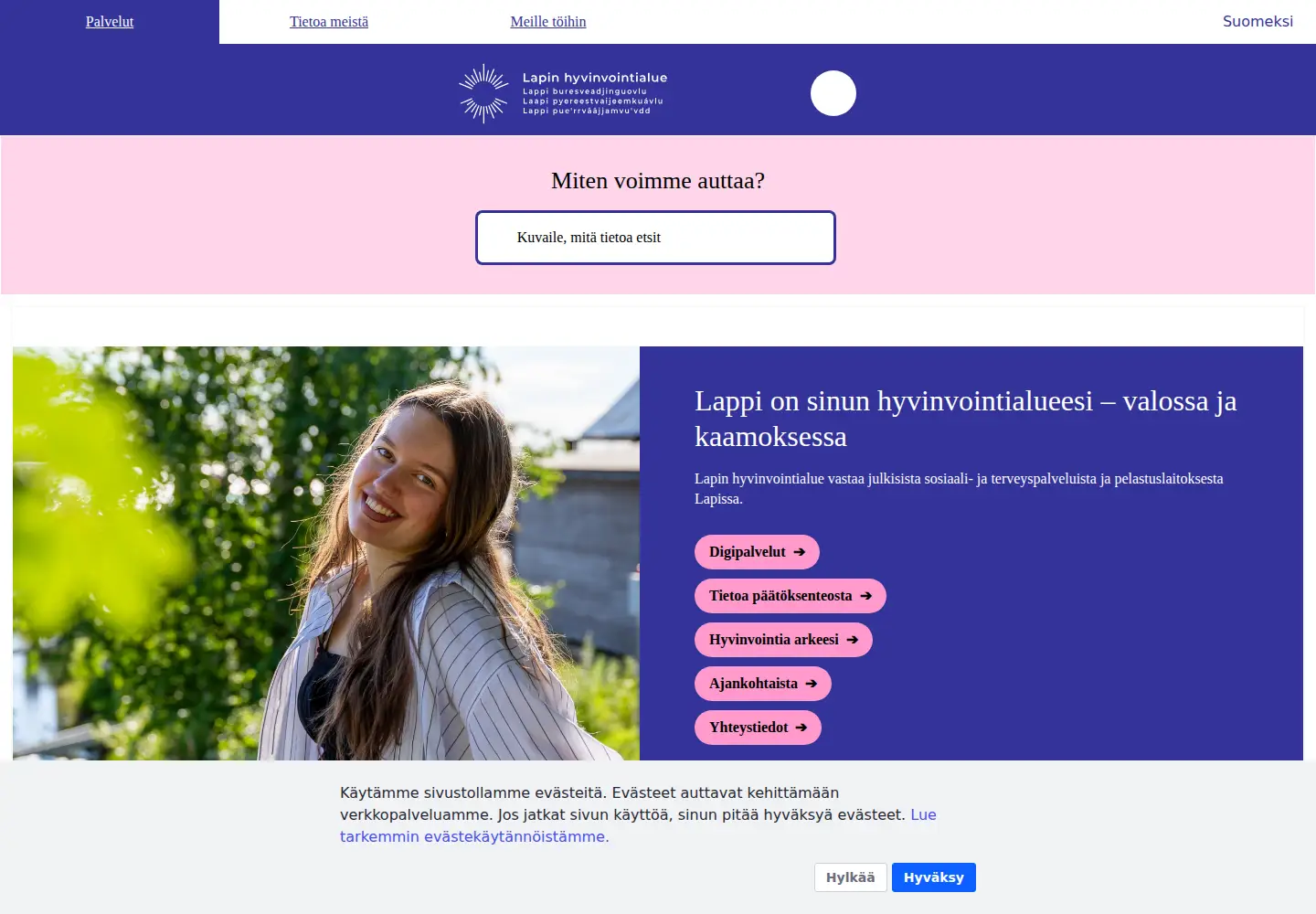 Screenshot of lapha.fi