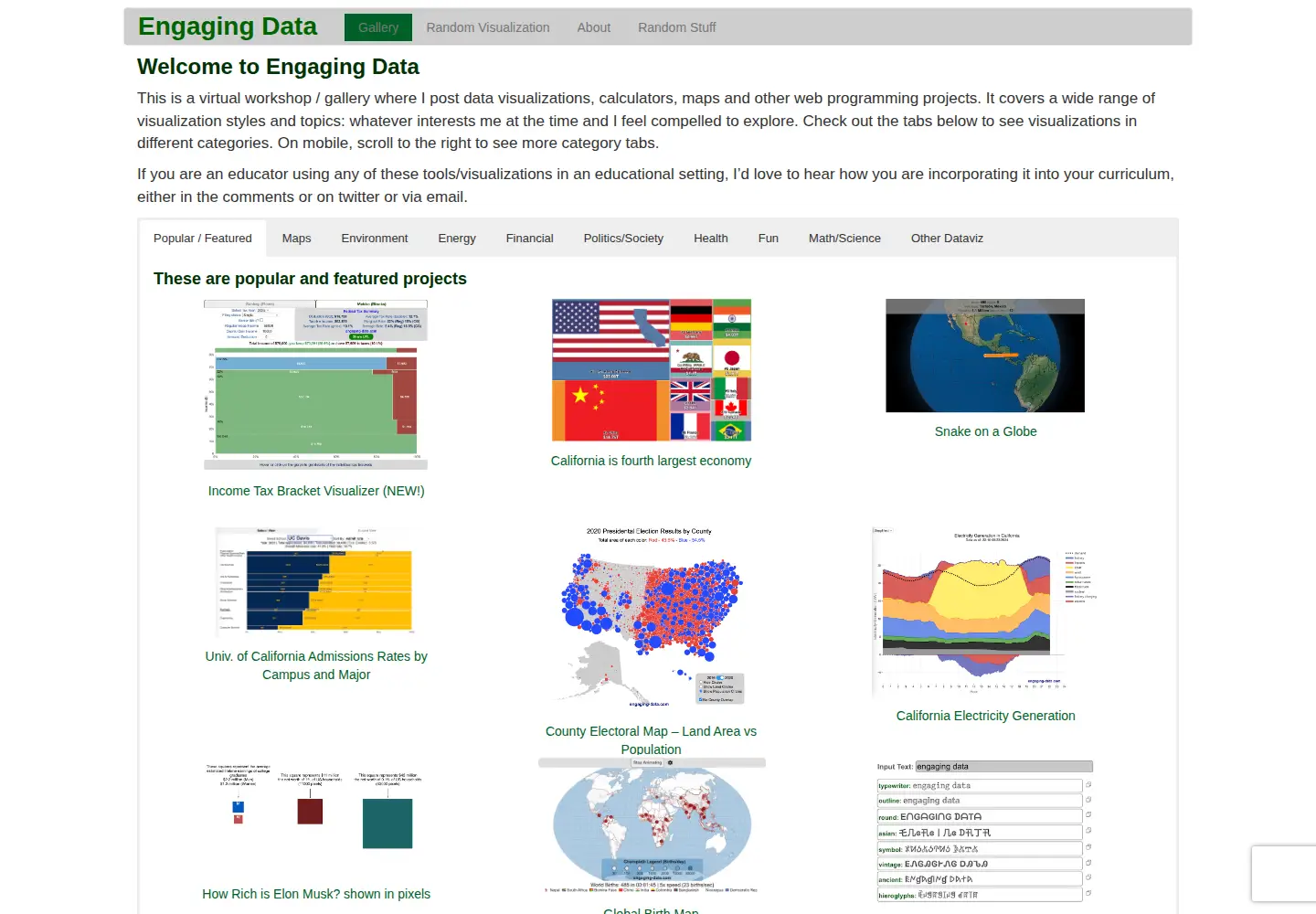 Screenshot of engaging-data.com