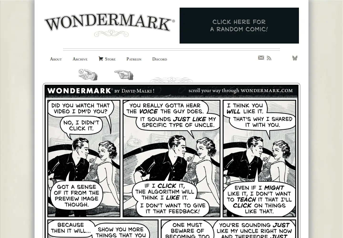 Screenshot of wondermark.com