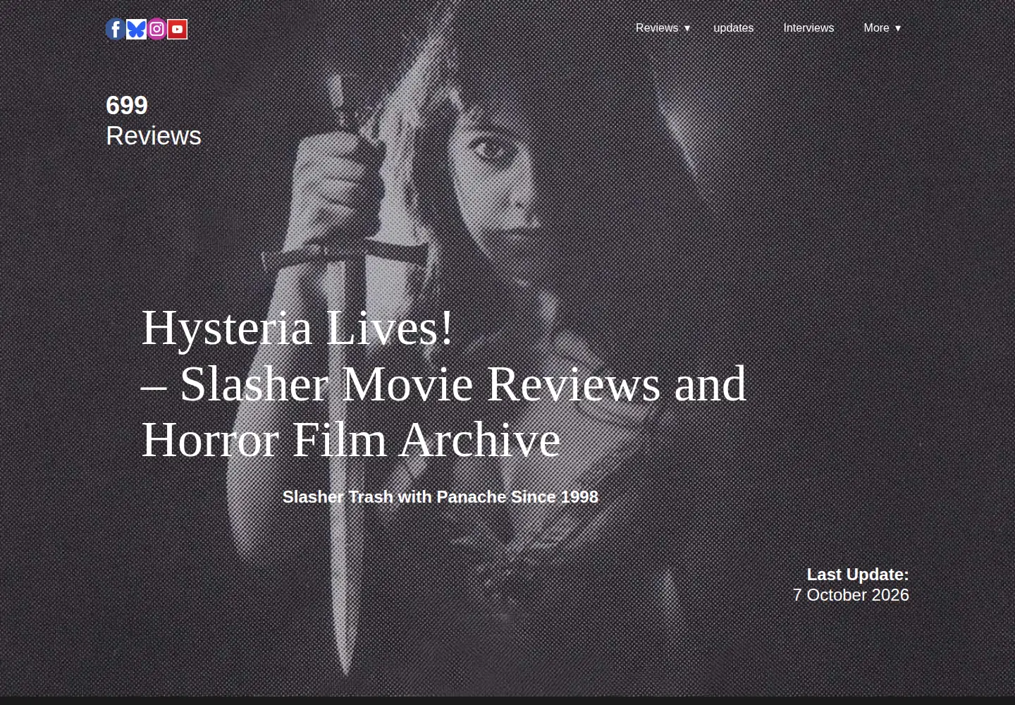 Screenshot of hysteria-lives.co.uk