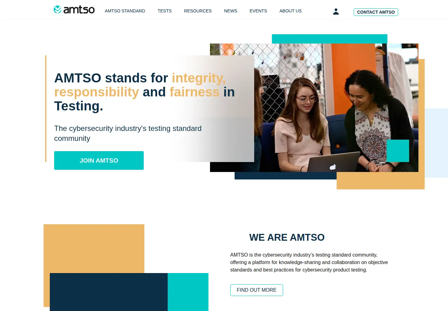 Captured homepage of amtso.org in the current scan