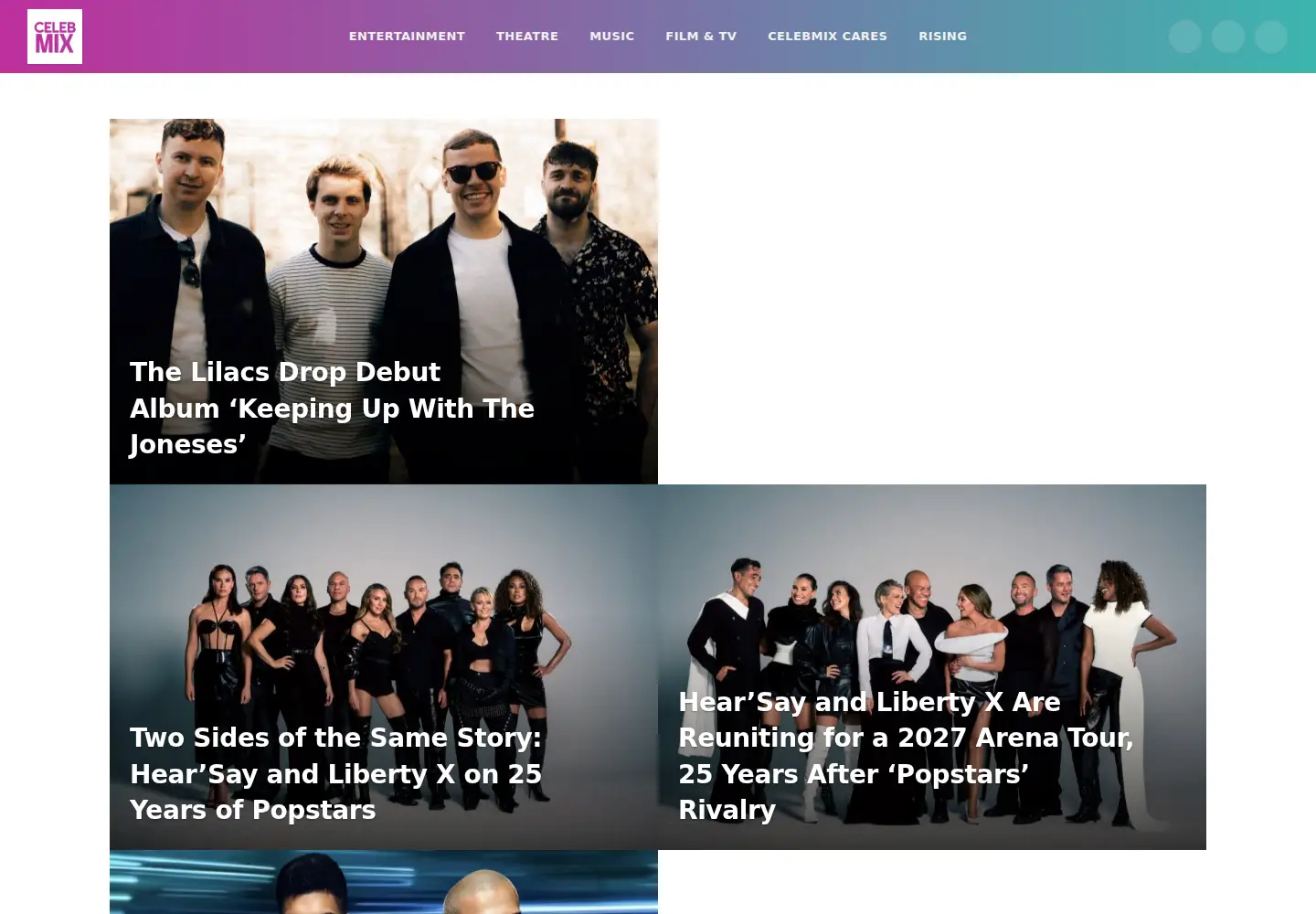 Screenshot of celebmix.com