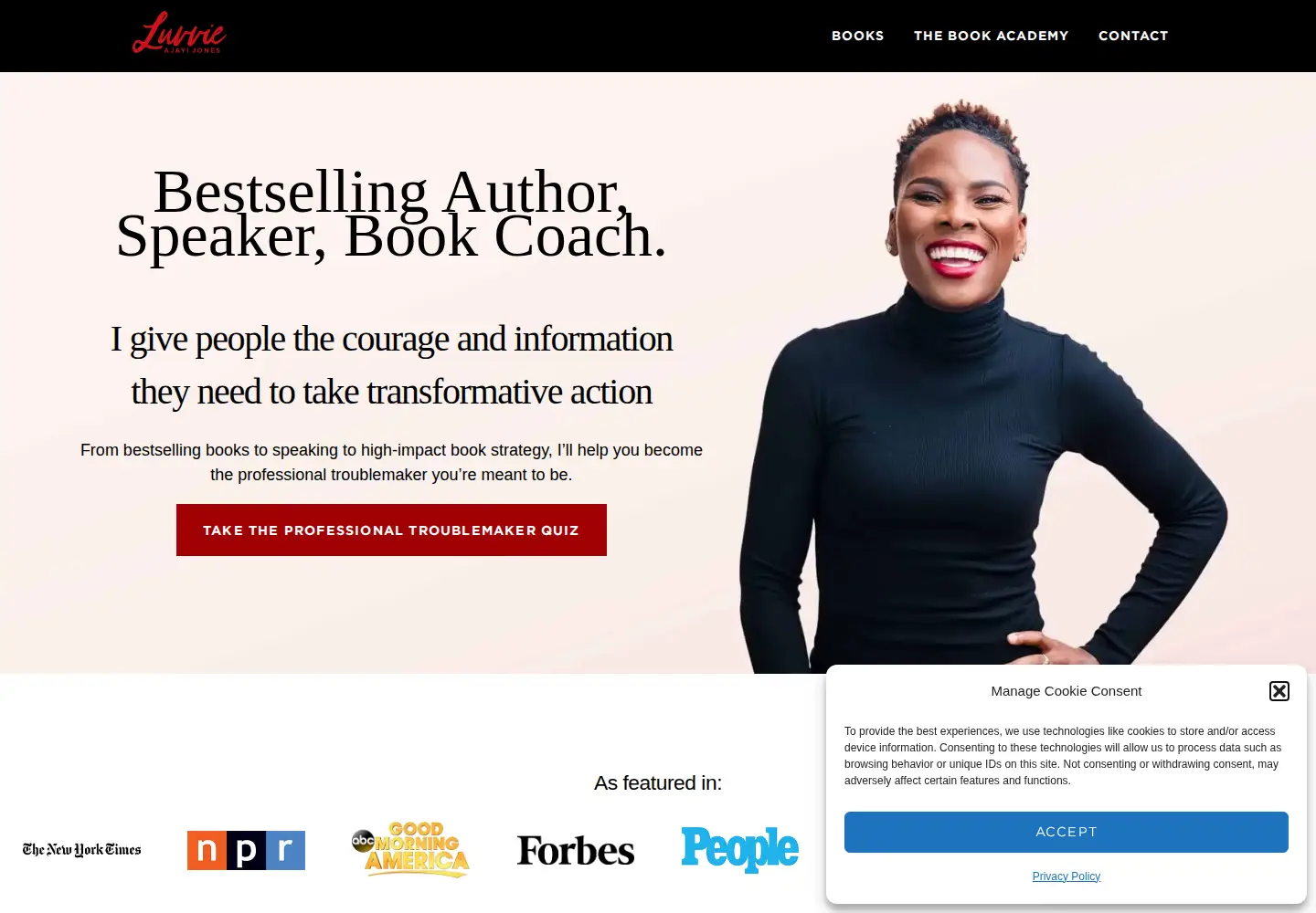 Screenshot of luvvie.org