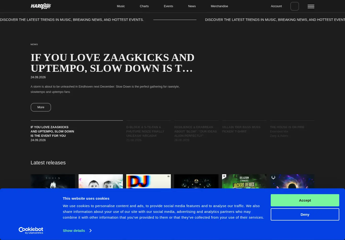 Screenshot of hardstyle.com