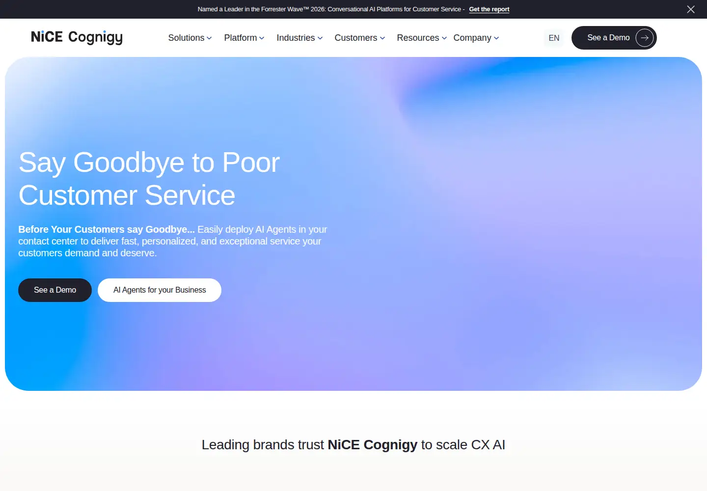 Screenshot of cognigy.com