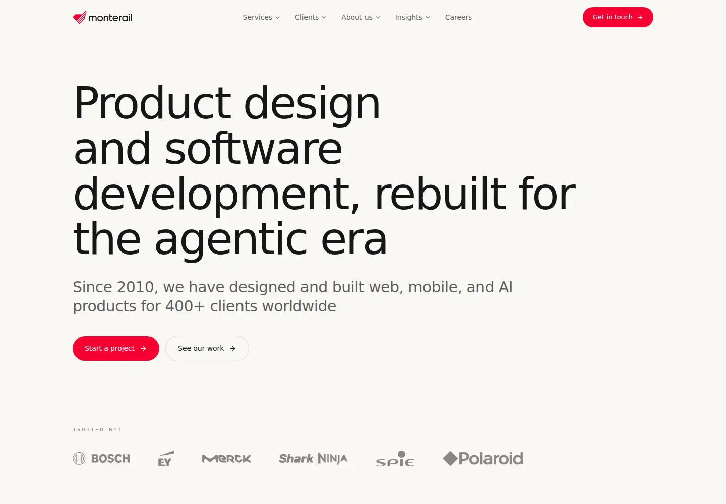 Screenshot of monterail.com