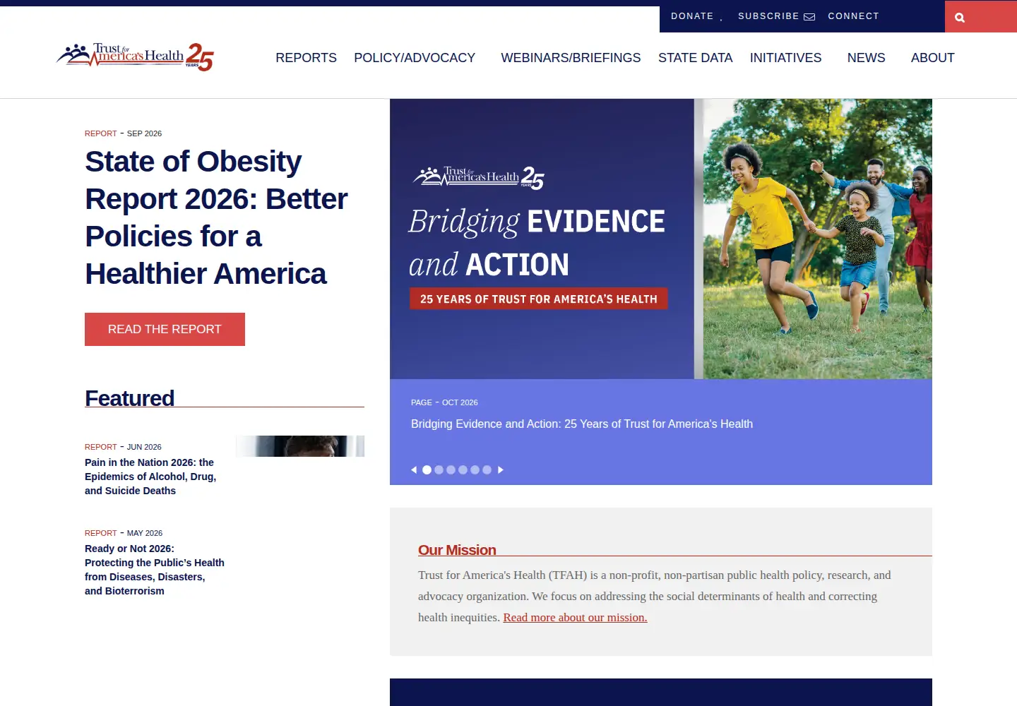 Screenshot of tfah.org