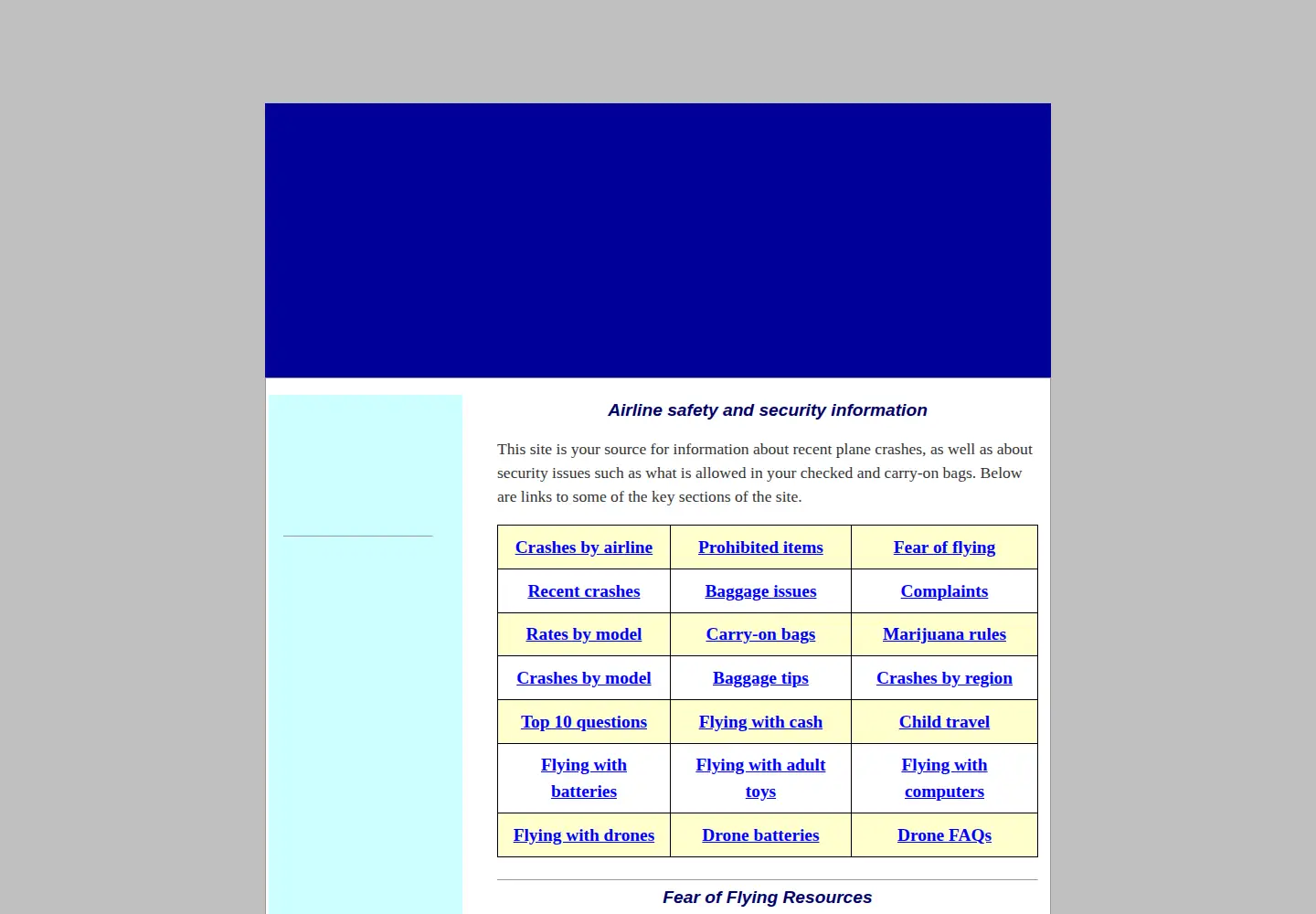 Screenshot of airsafe.com